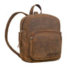 Damenrucksack Mini Leder braun