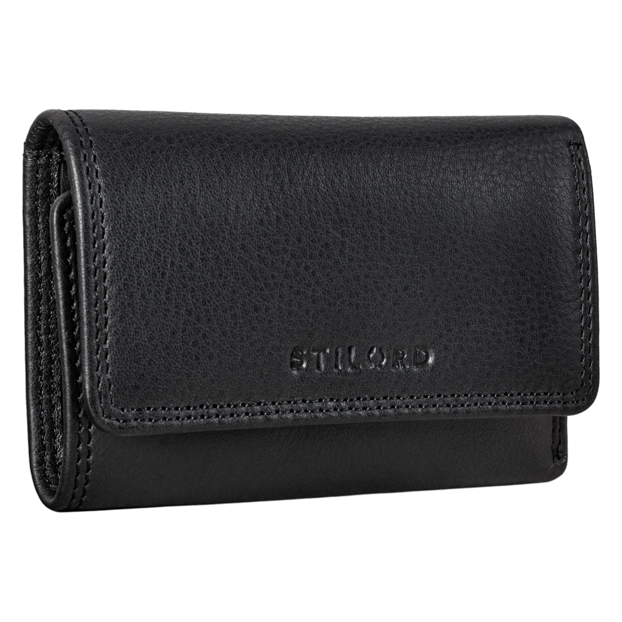 Mini Geldbörse Herren RFID Leder schwarz
