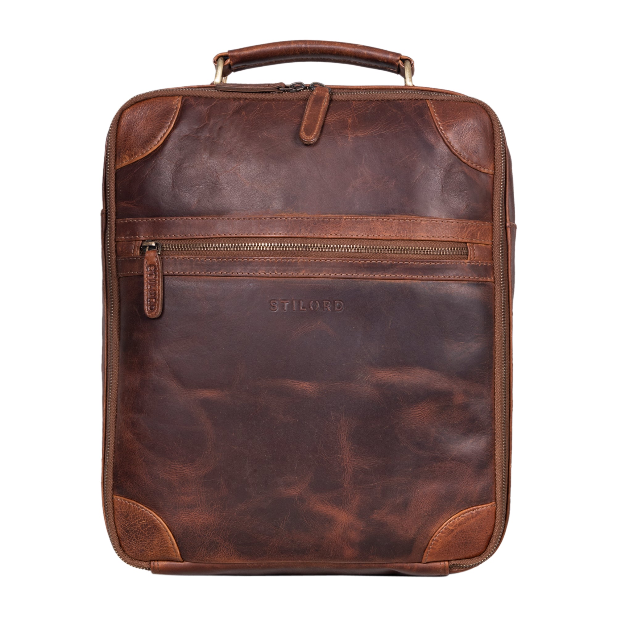 Leder Rucksack modern braun