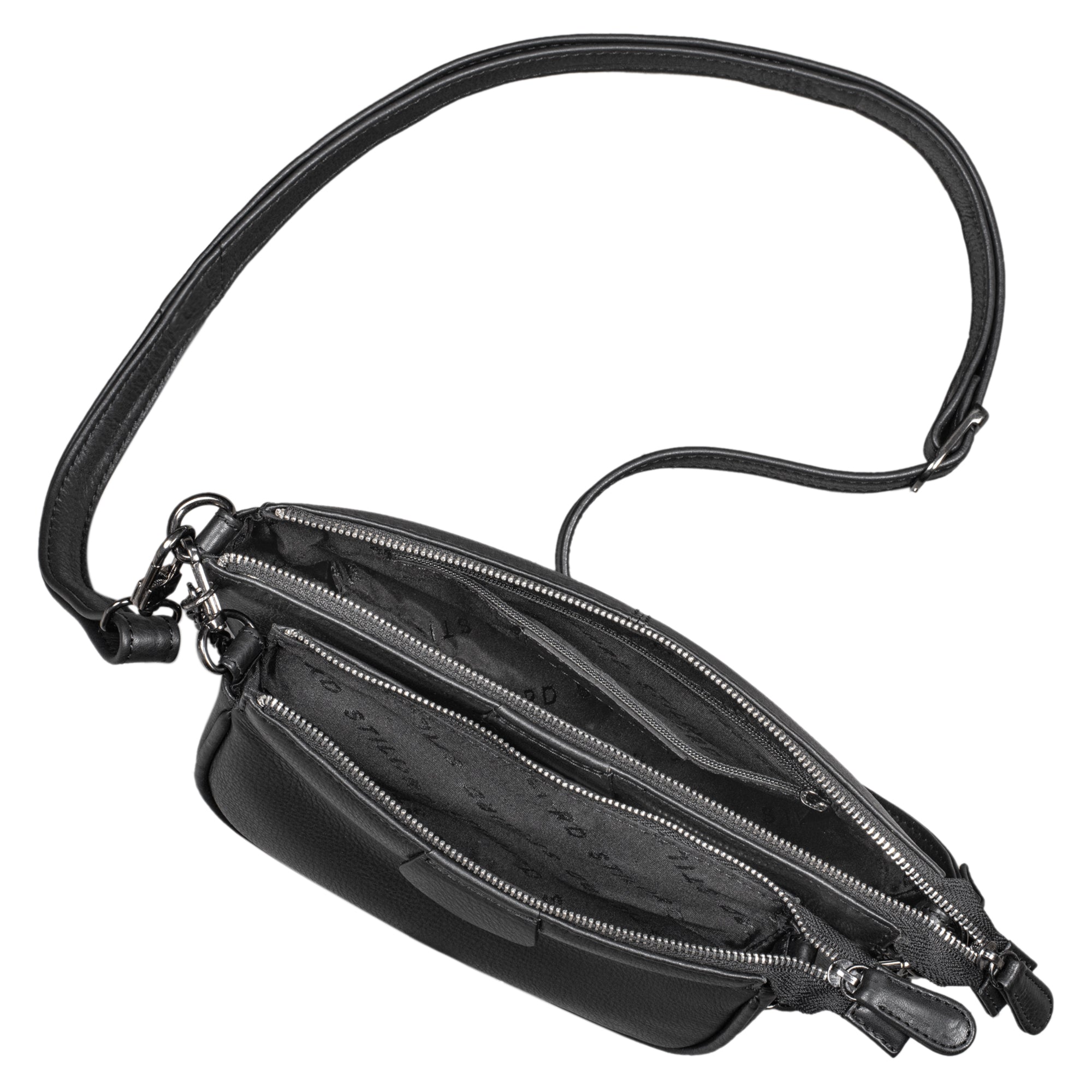Vintage Umhängetasche klein Damen schwarz