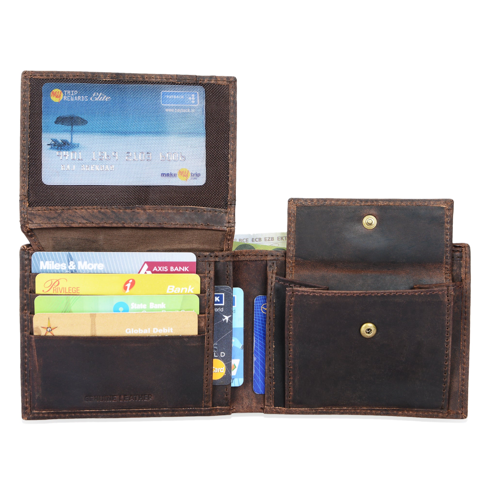 Portemonnaie Damen aus Leder braun