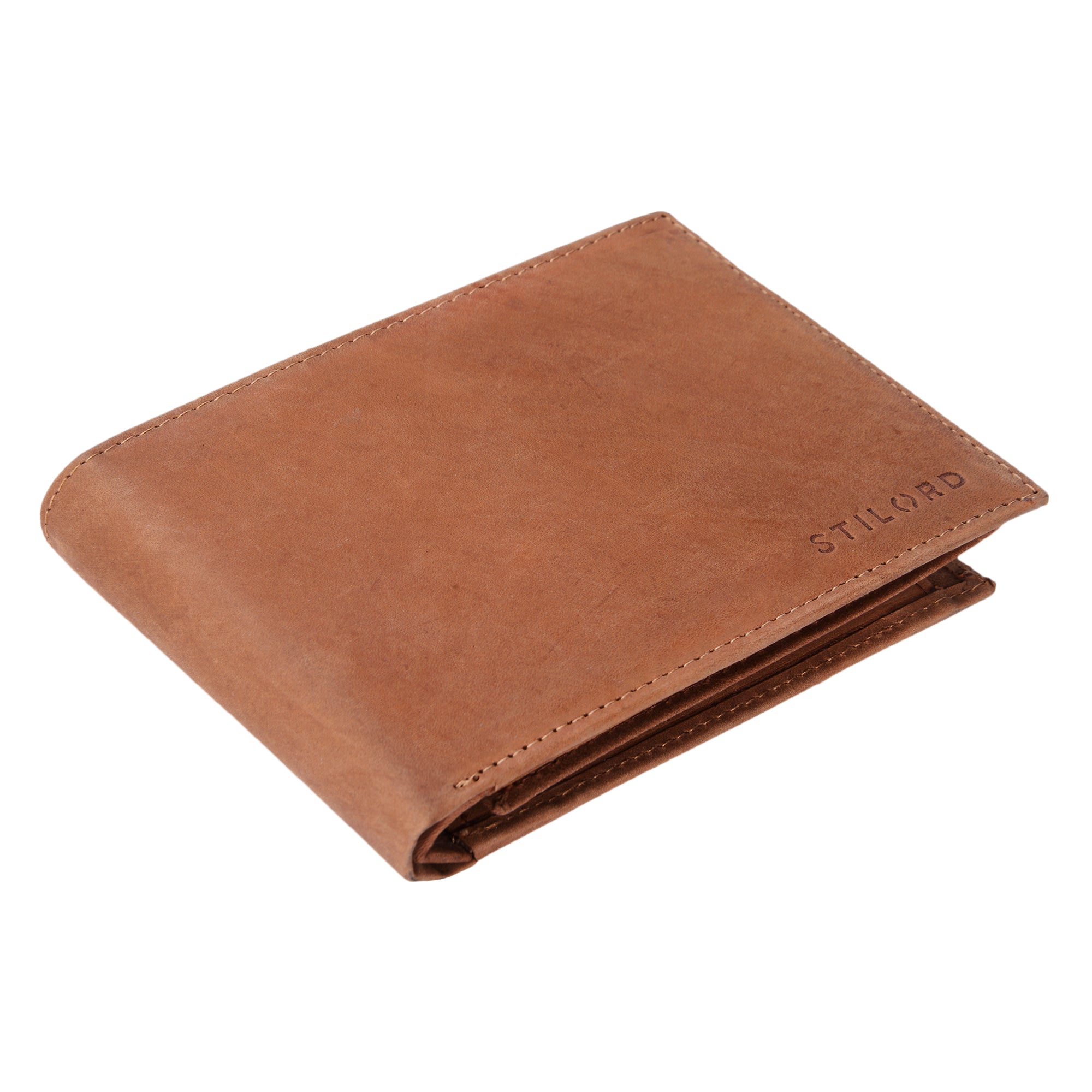 Leder Geldbörse Vintage Münzfach braun