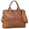 Minimalistische flache Tasche aus echtem Leder braun