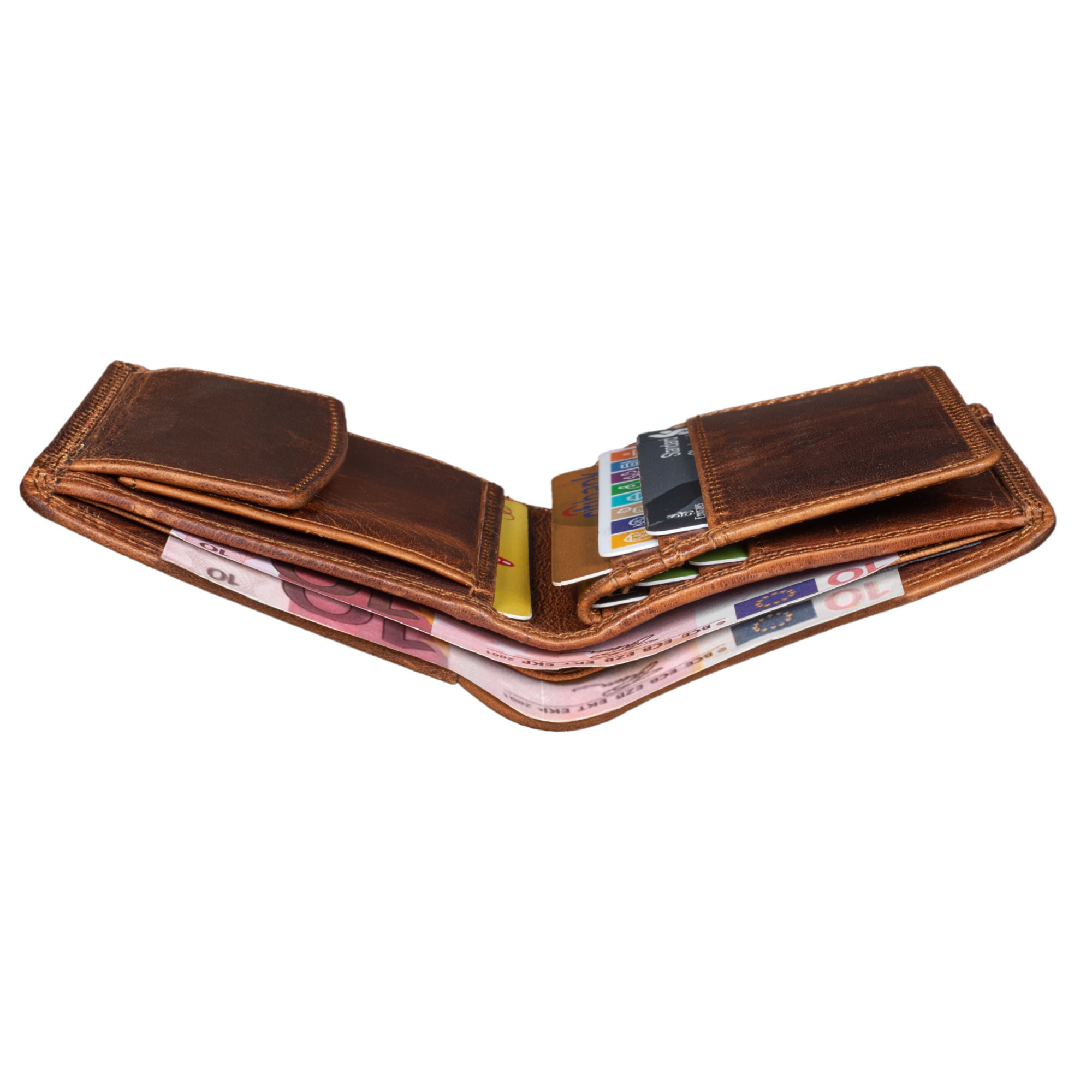 Herren Minibörse Leder RFID Blocker