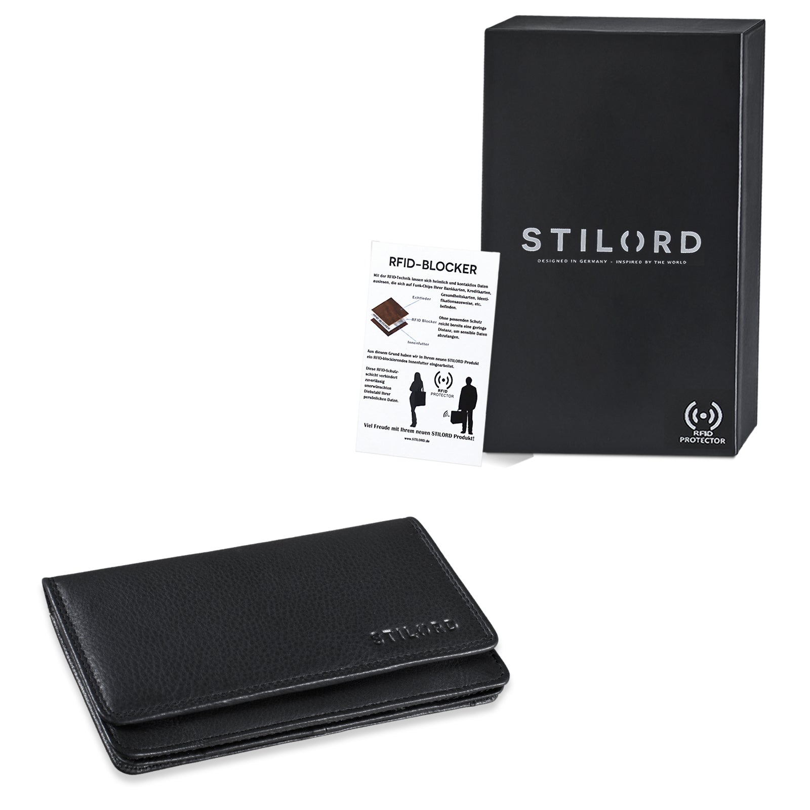 Damen Leder Wallet RFID Blocker
