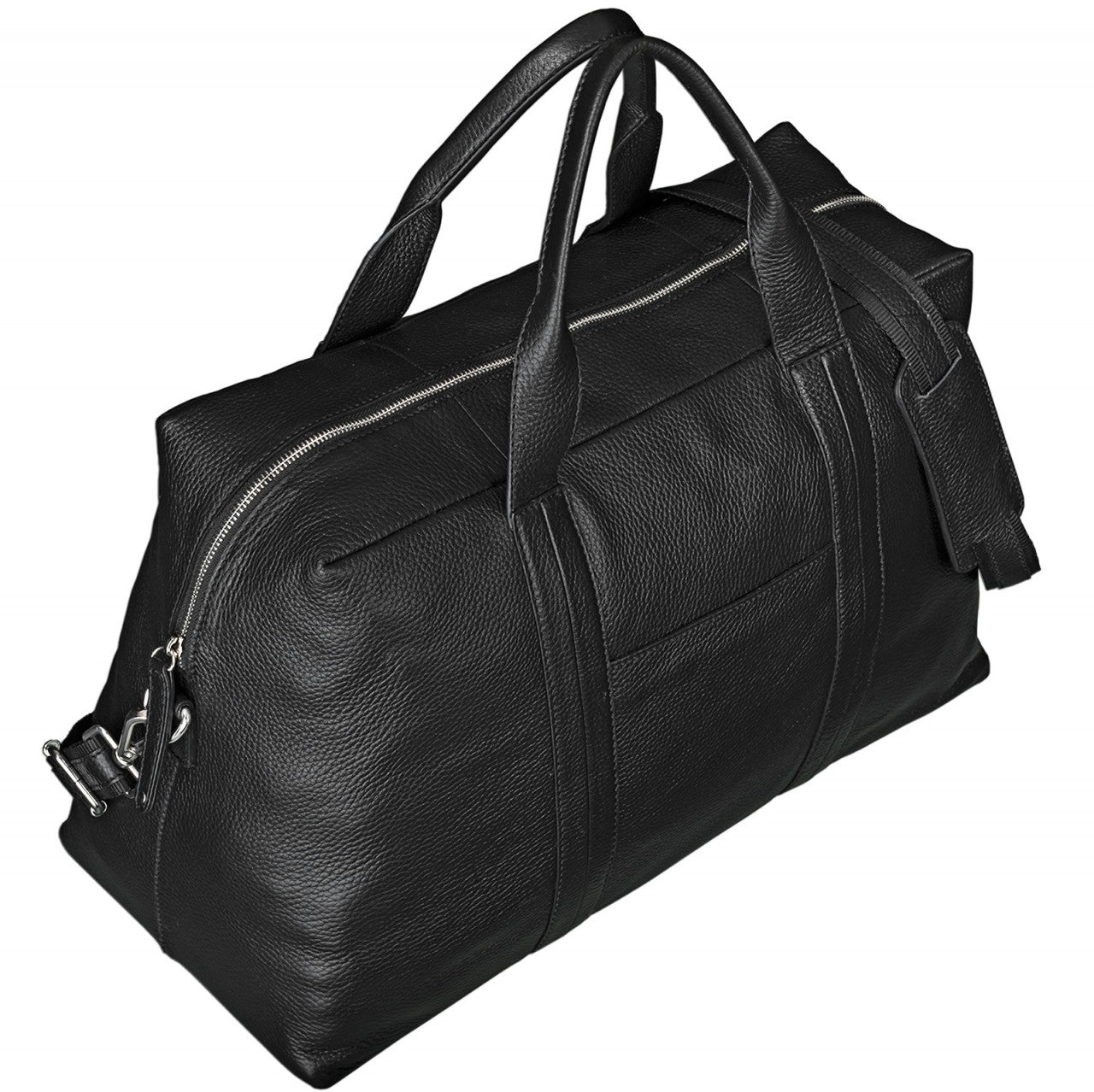 Schwarze Reisetasche Rindsleder