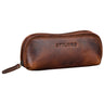 "Glasgow" Glasses Case Leather Zipper