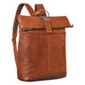 "Hudson" Leather Roll Top Backpack