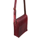 Festivaltasche Echtleder klein rot