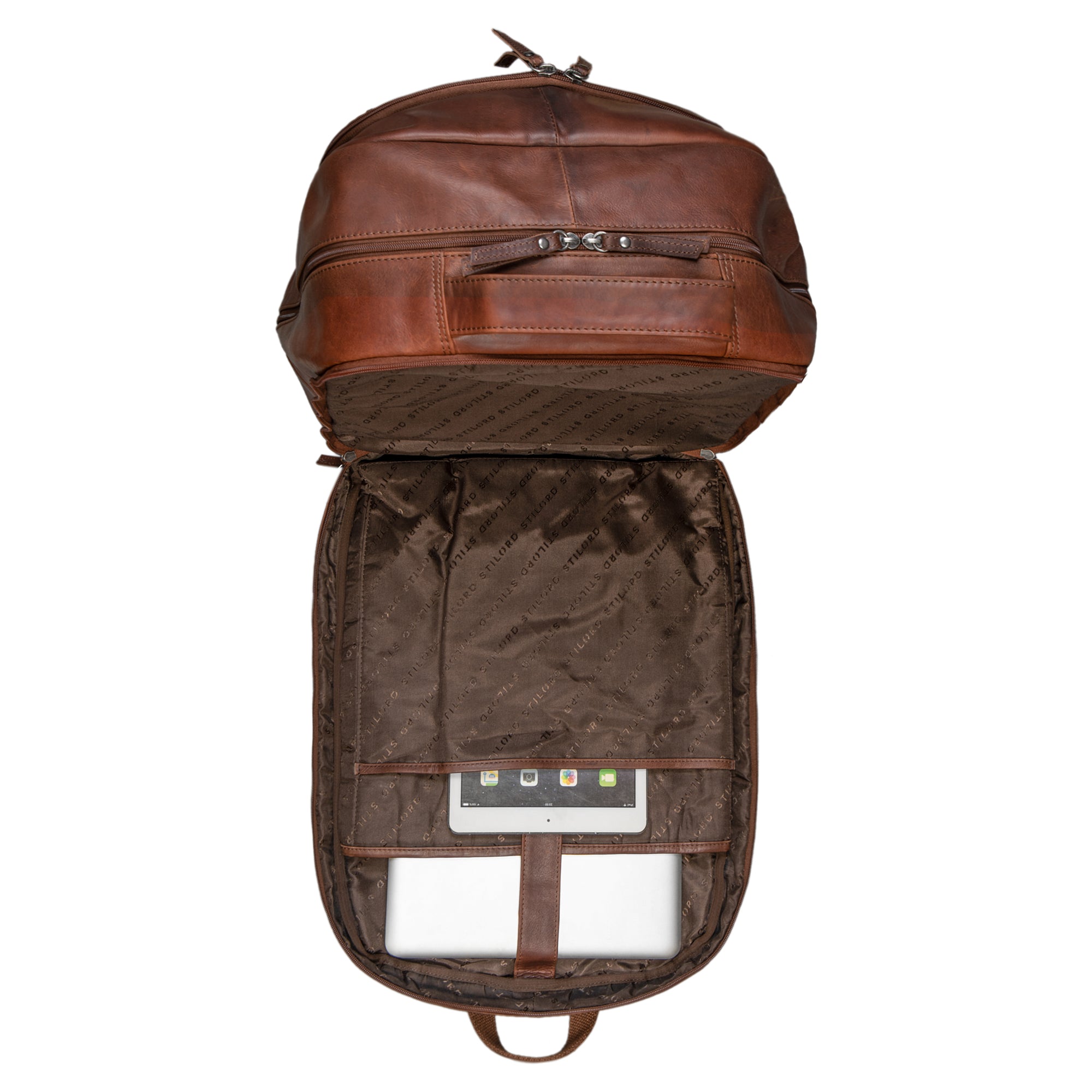 Vintage Rucksack Leder Unisex für 17 Zoll Laptop