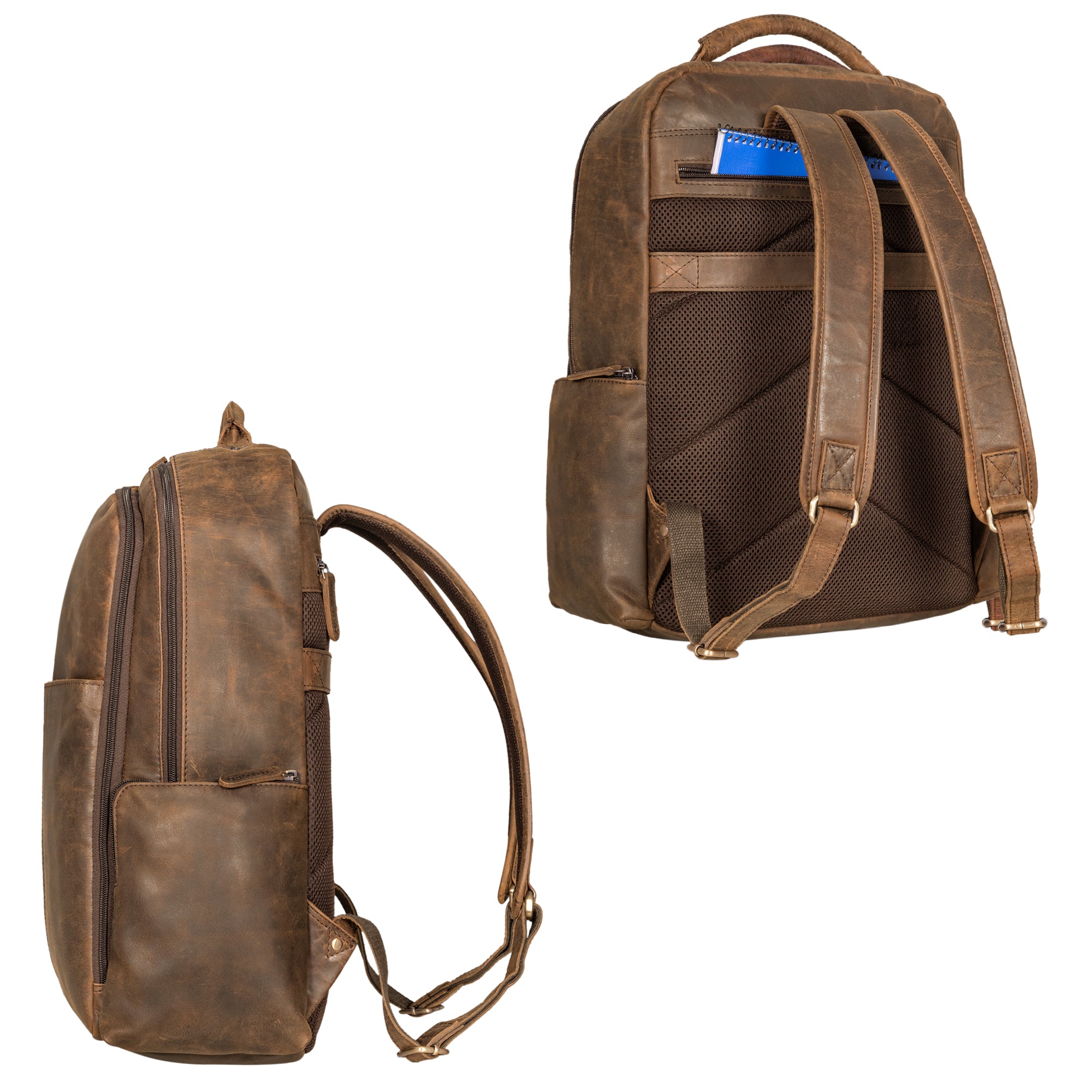 Damen Rucksack Laptop Leder