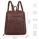 brauner Vintage Rucksack Damen Leder klein