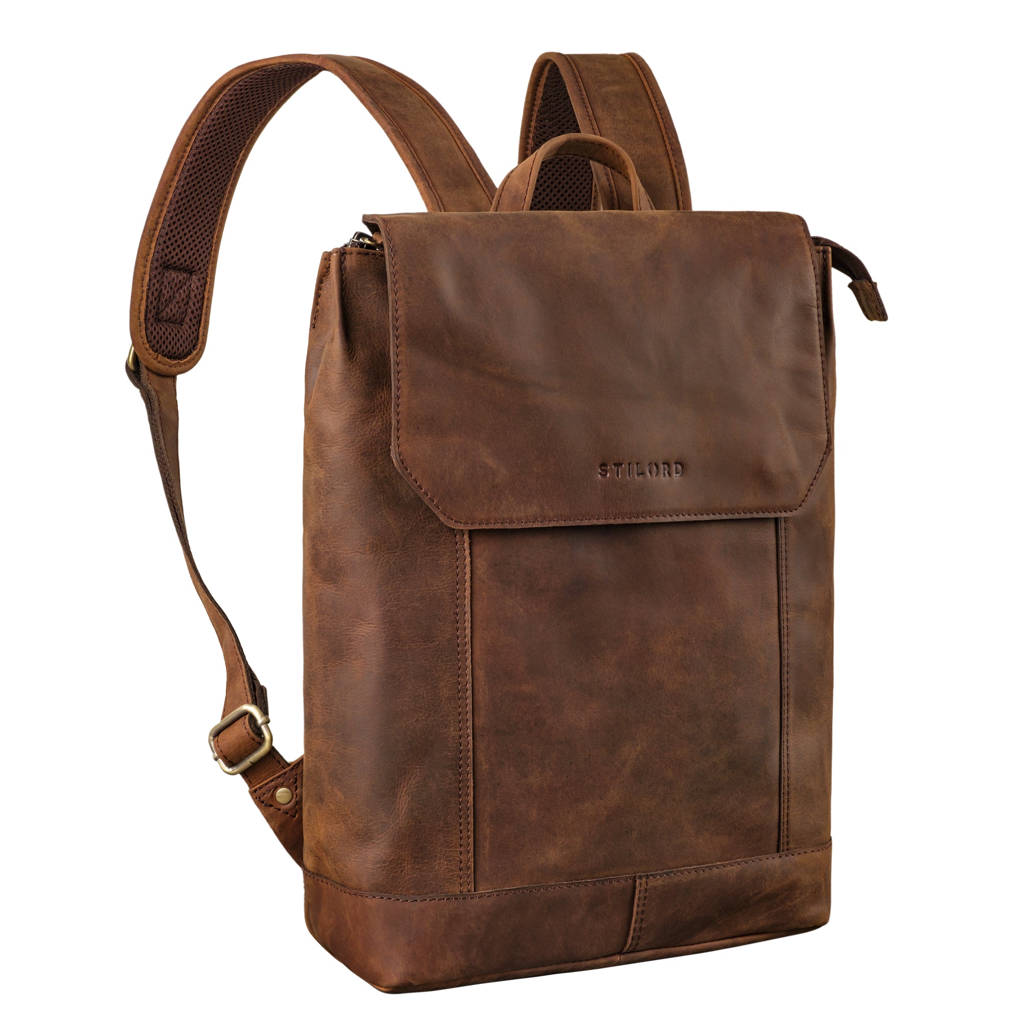 Damen Rucksack Leder braun