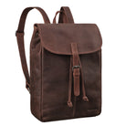 Vintage Rucksack Damen Leder dunkelbraun