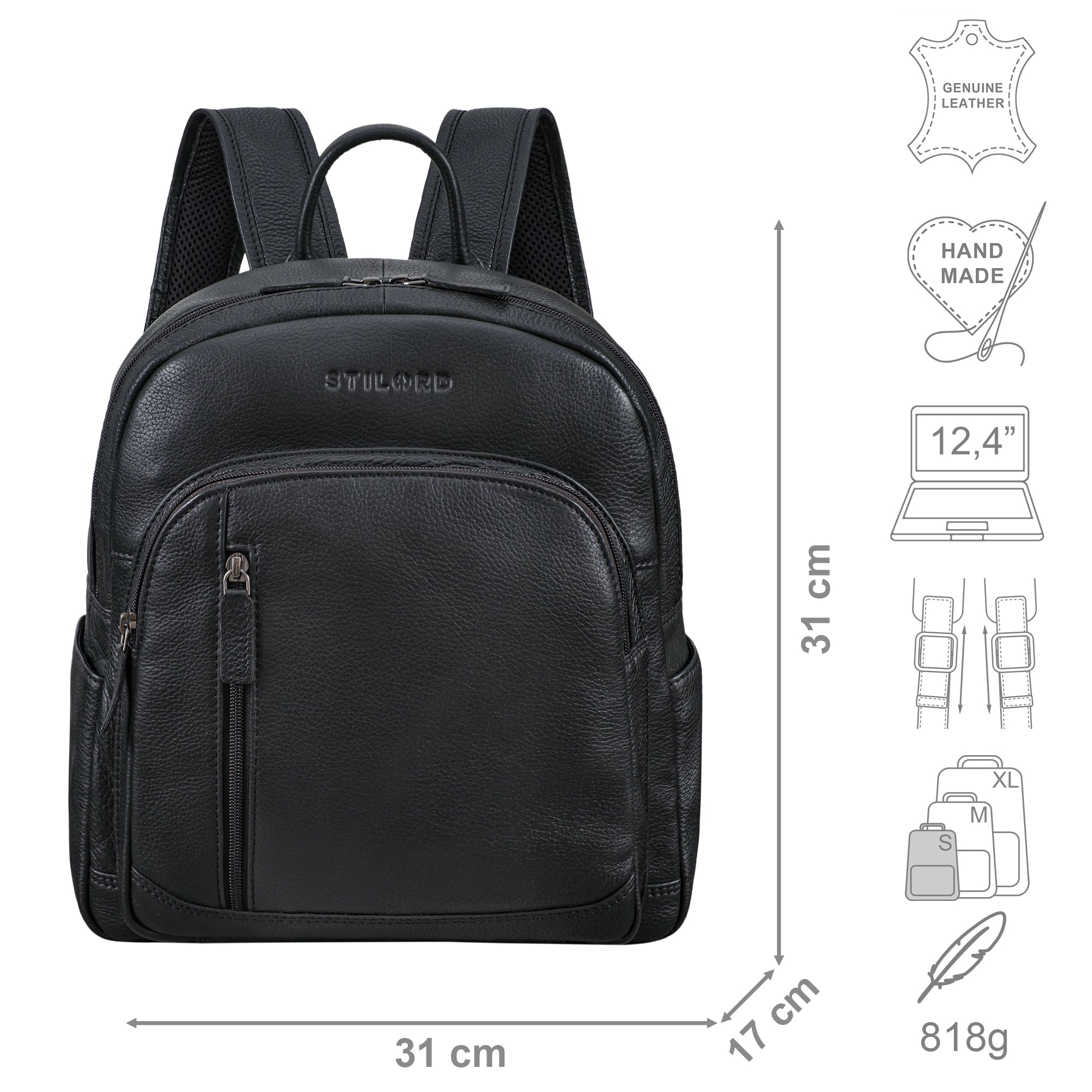 Rucksack Damen klein schwarz