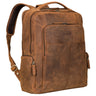 "Sigrid" Timeless Leather Backpack with Laptop Compartment 17 inch