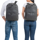 Grauer Lederrucksack Unisex