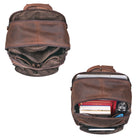 rucksack vintage braun rindsleder