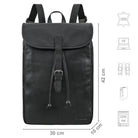 Lederrucksack Damen schwarz