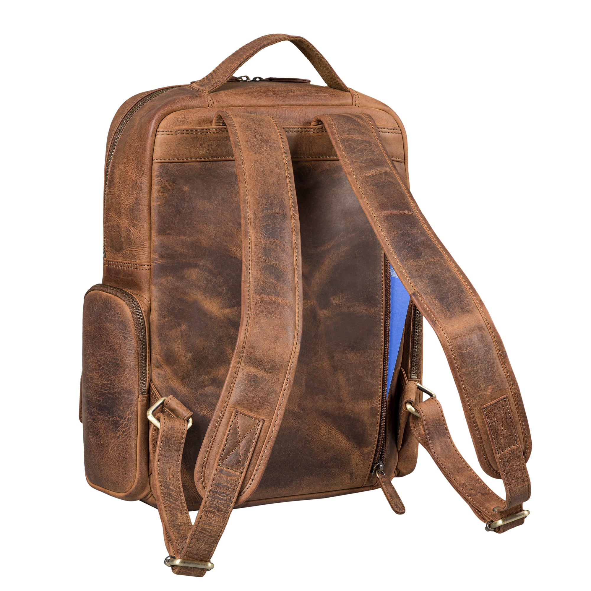 Echtleder Rucksack groß braun