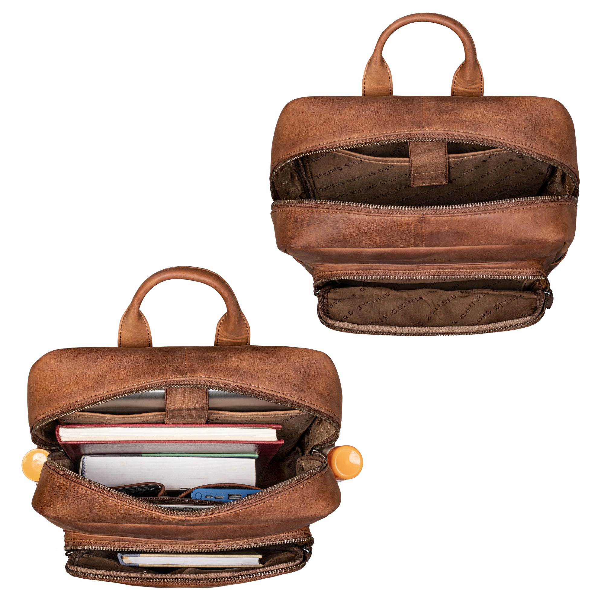Herren Rucksack mit Laptopfach braun