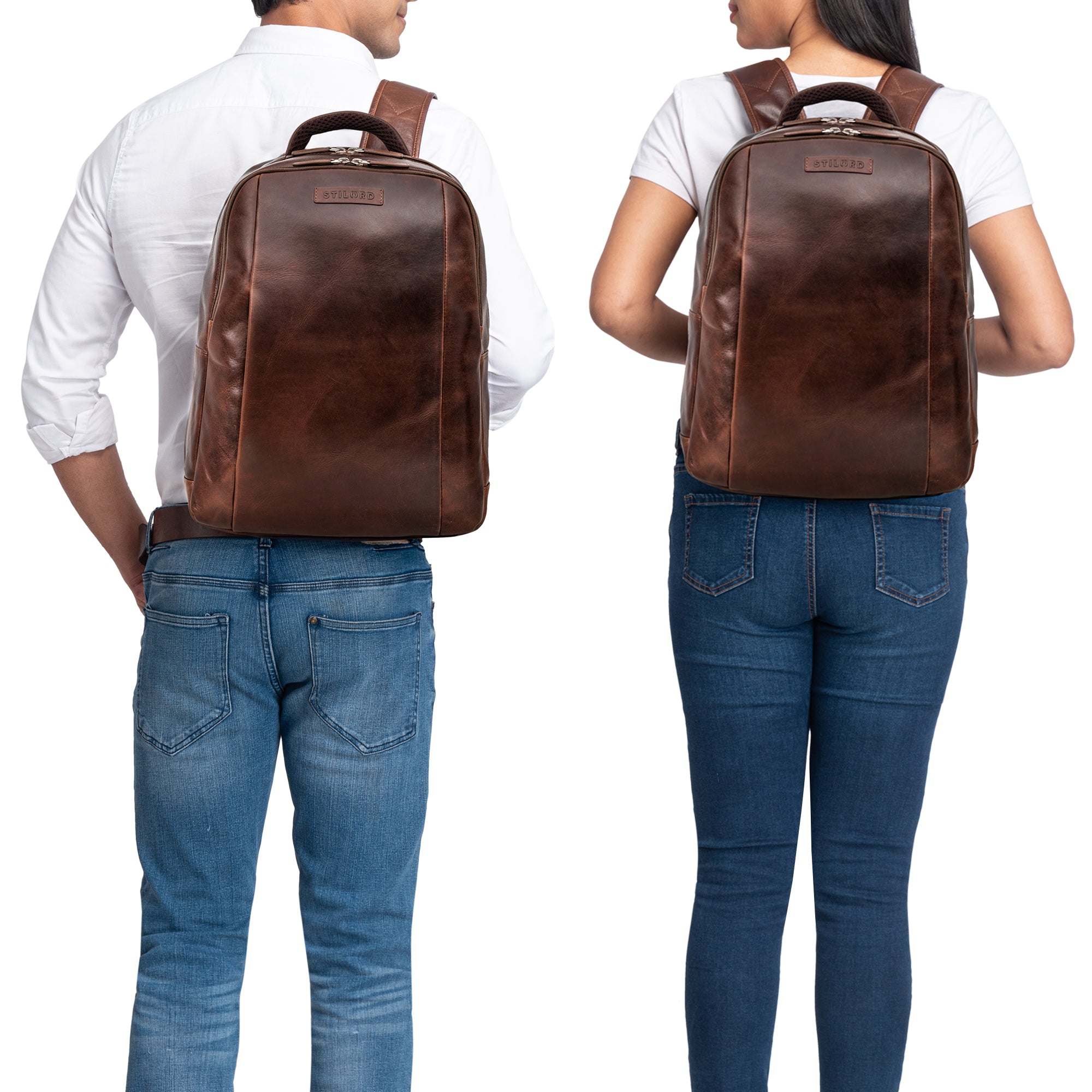 Lederrucksack Laptop 15,6 Zoll