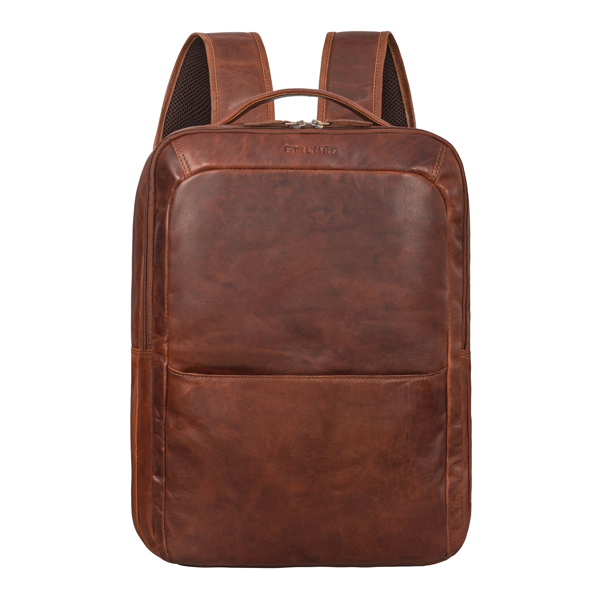 Großer Lederrucksack Damen Echtleder braun