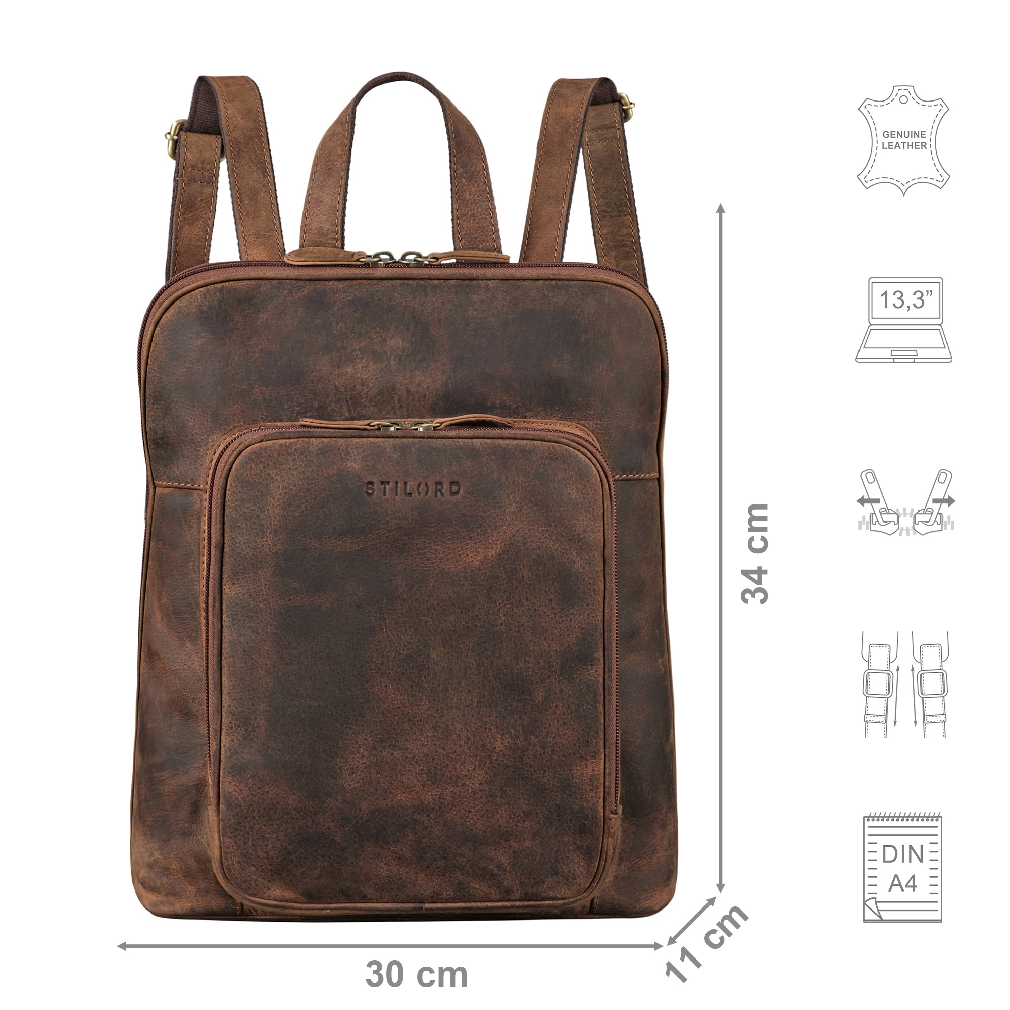 Rucksack Damen Leder