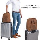 Leder rucksack city urban tasche