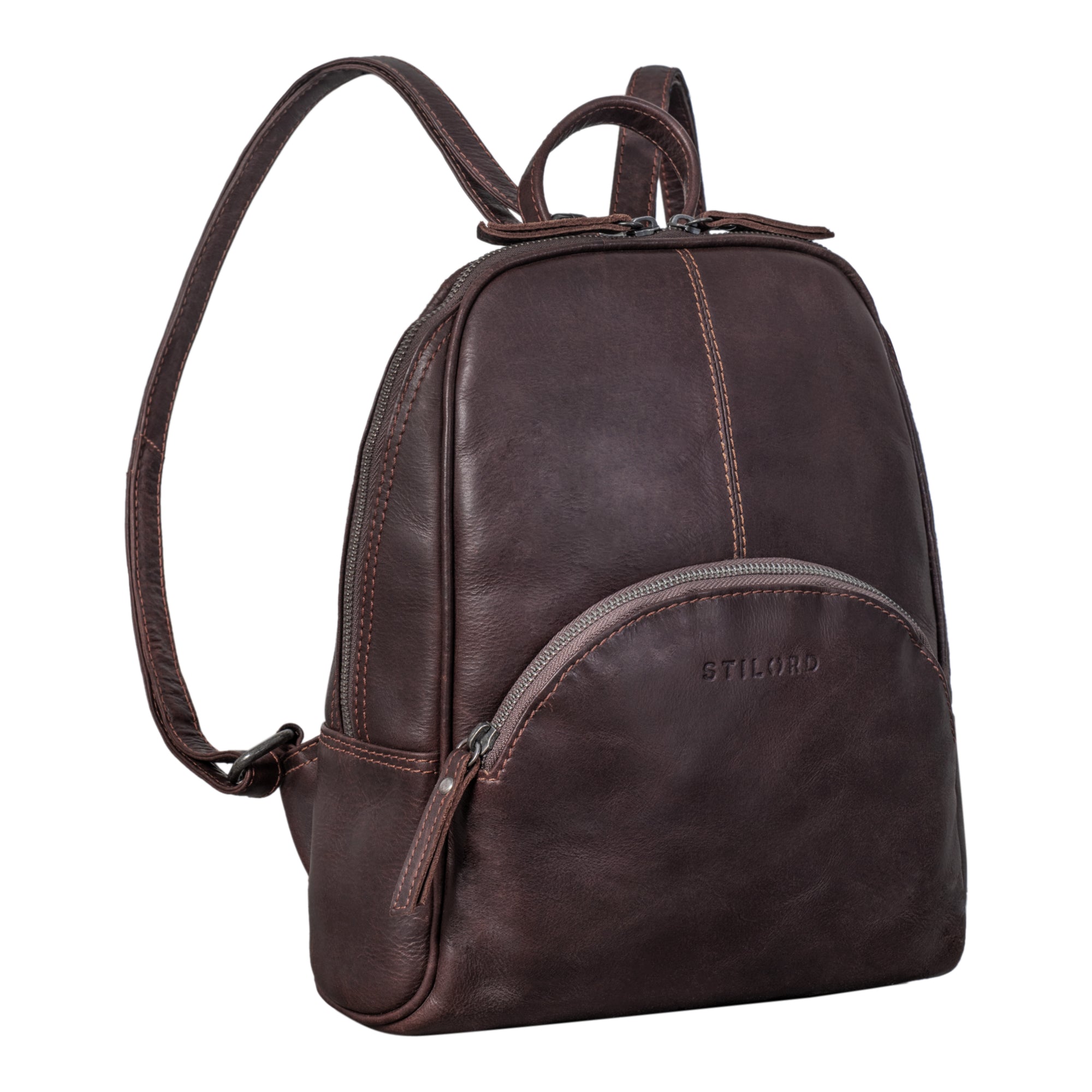Leder Rucksack Damen kompakt