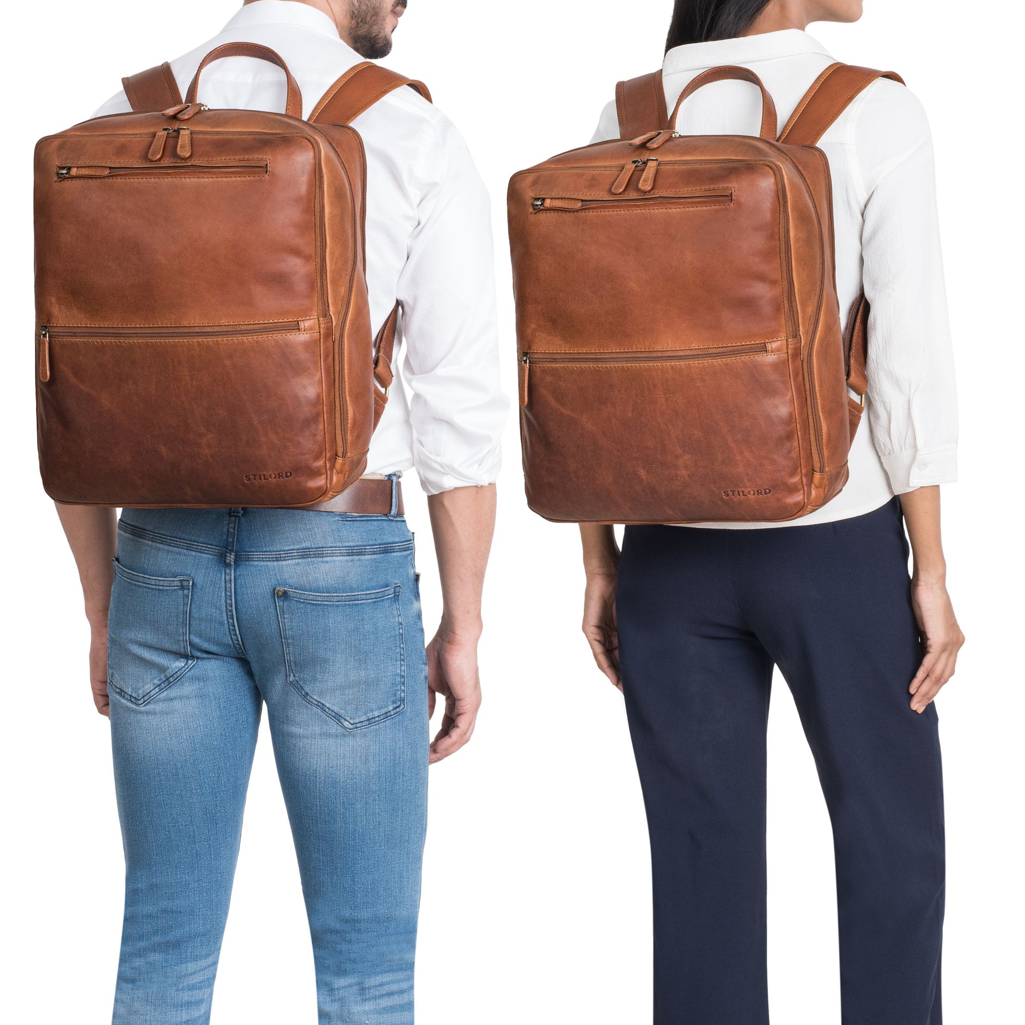 Herren rucksack leder damen groß braun