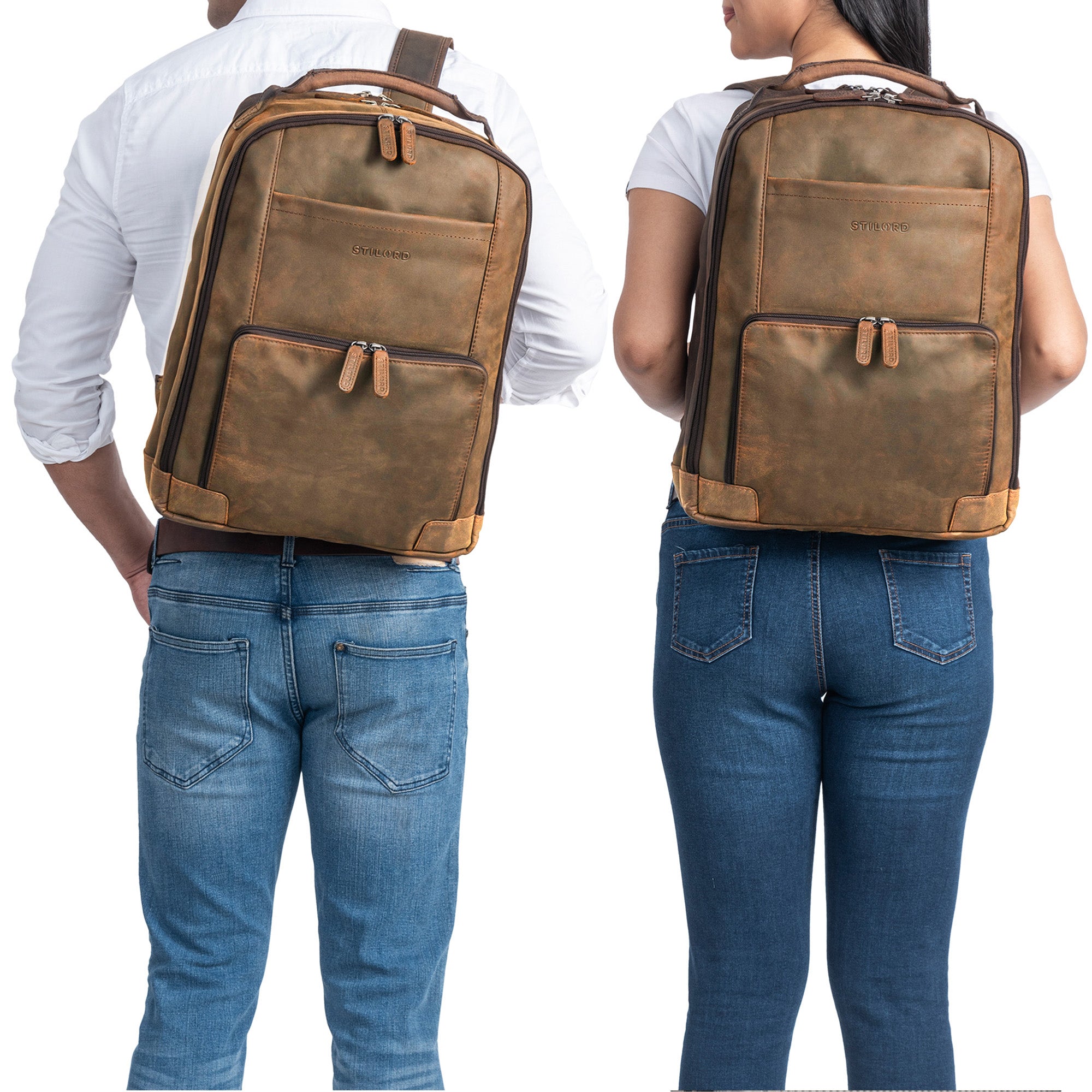 Businessrucksack Braun Vintage