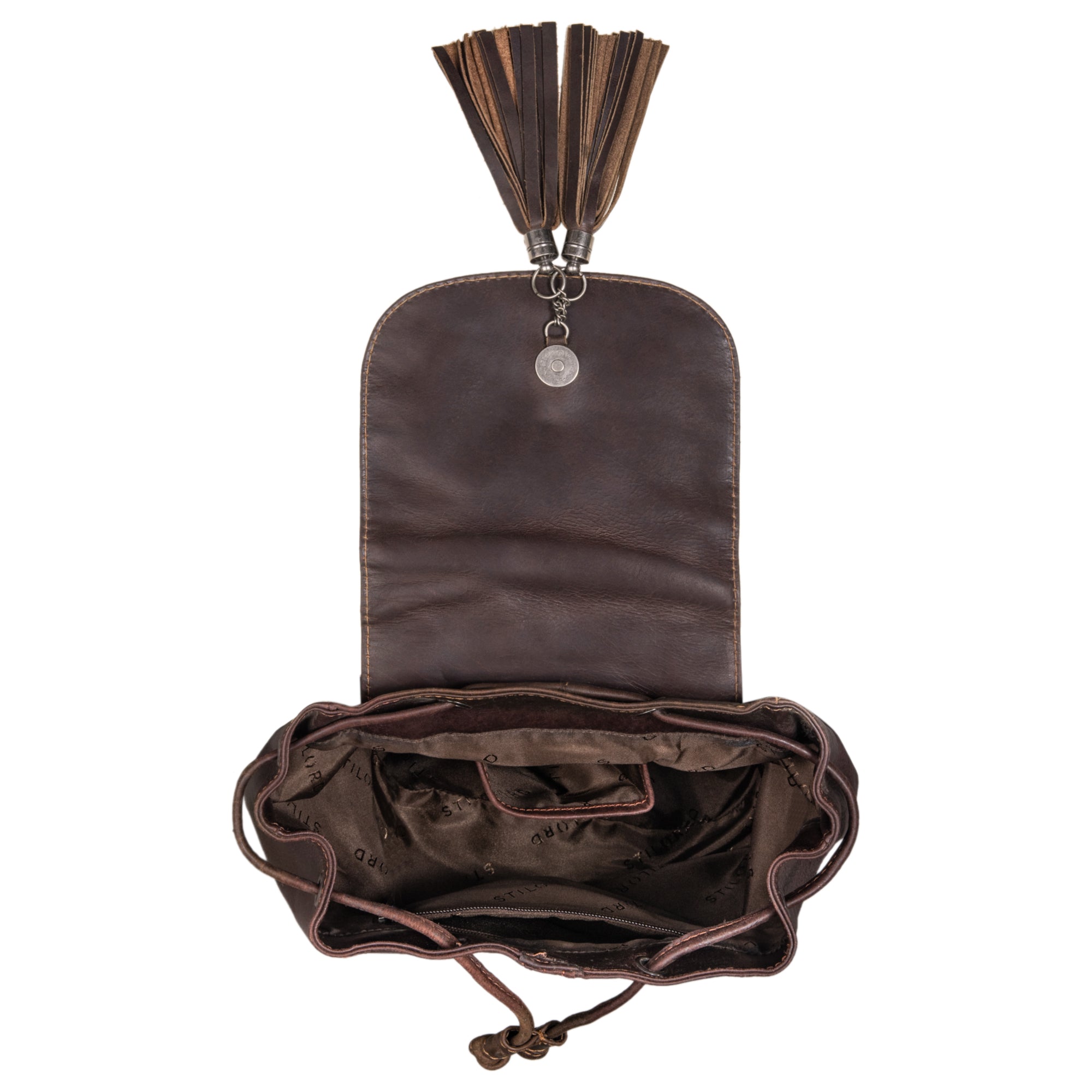 Moderner Damen Rucksack Echtleder braun