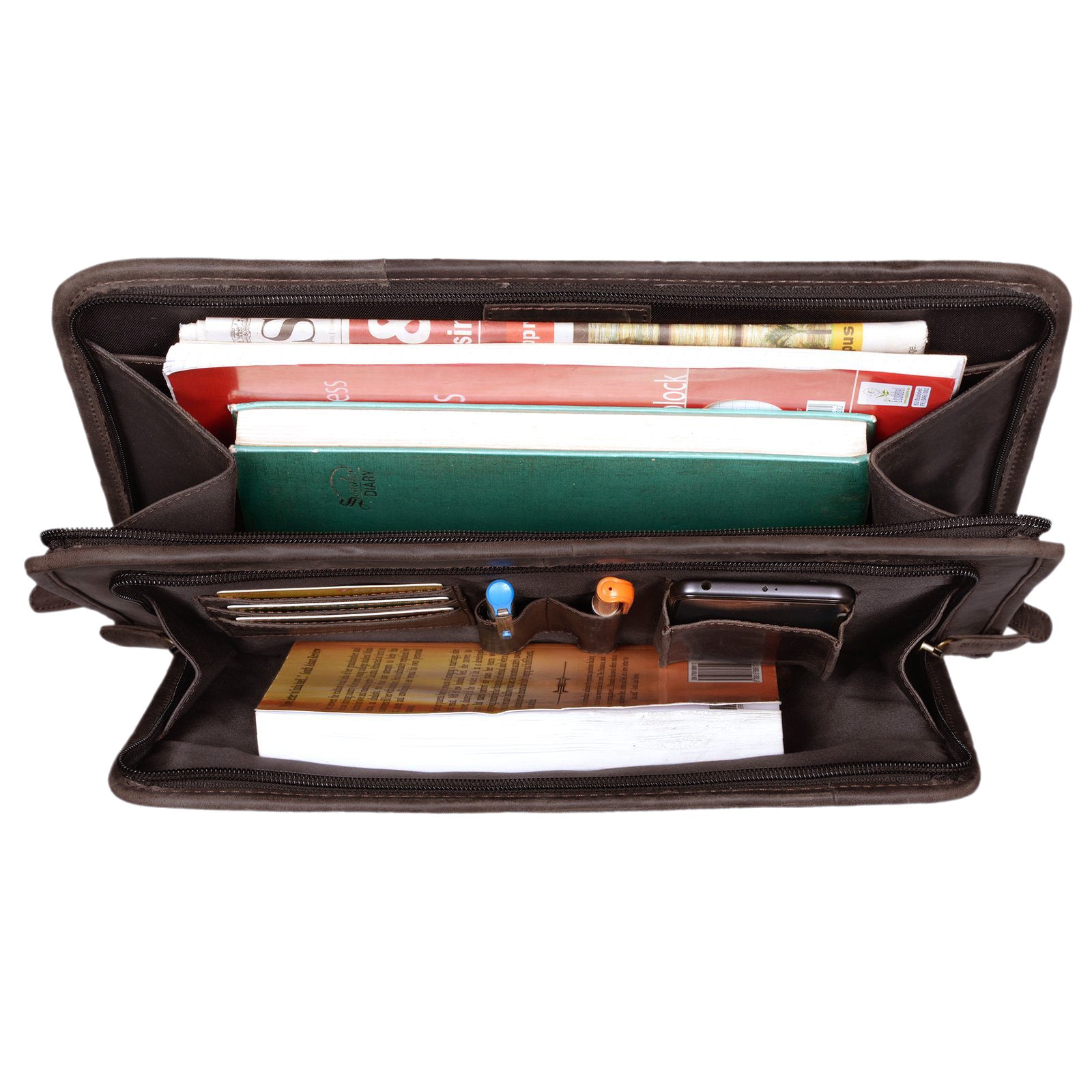 Schreibmappe im Vintage Design dunkelbraun