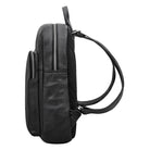 Leder Schulrucksack Herren schwarz