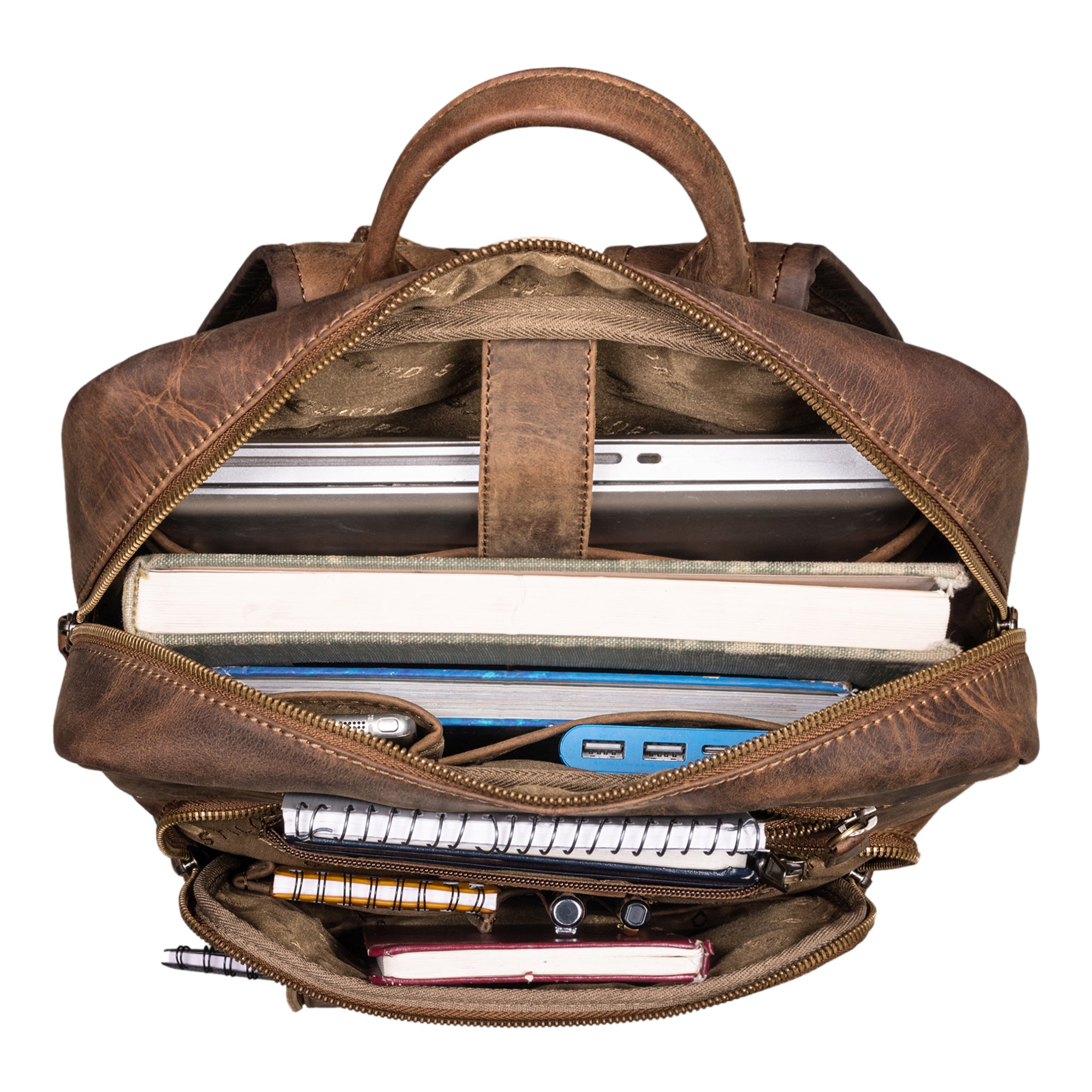 Leder Schulrucksack Damen