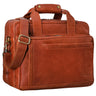 "Excelsior" XXL Real Leather Briefcase for Men 17+ Inch Laptop