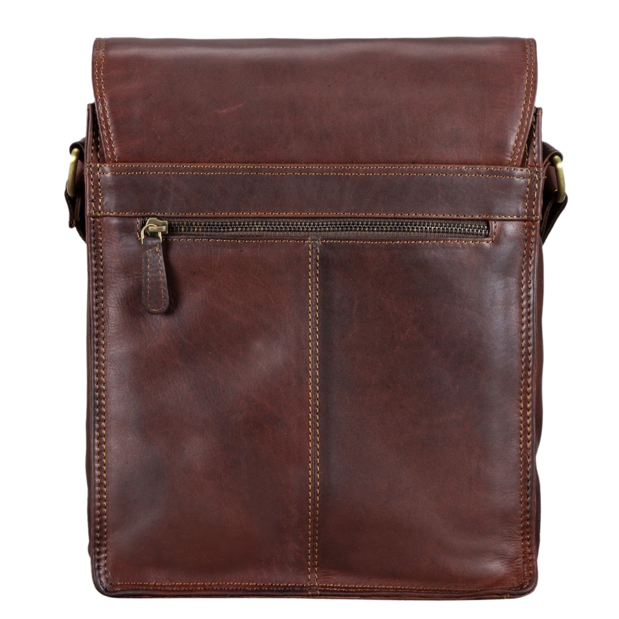 Leder Schultertasche Herren Vintage braun