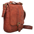 Braune Leder Schultertasche für Männer