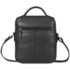 Herren Schultertasche Leder schwarz
