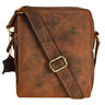 Wildleder Schultertasche Herren braun