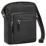 Schwarze Schultertasche Herren klein Leder