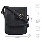 Schultertasche klein Herren schwarz