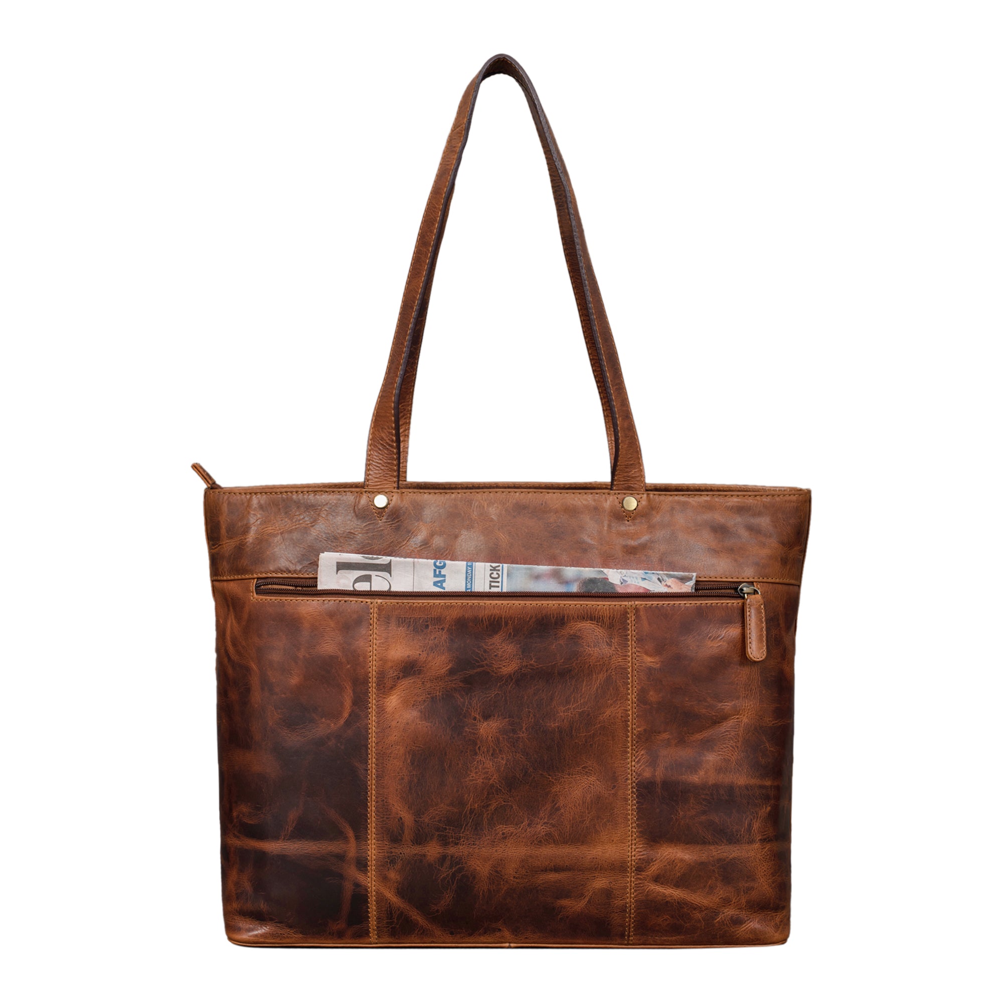 Leder Vintage Schultertasche braun
