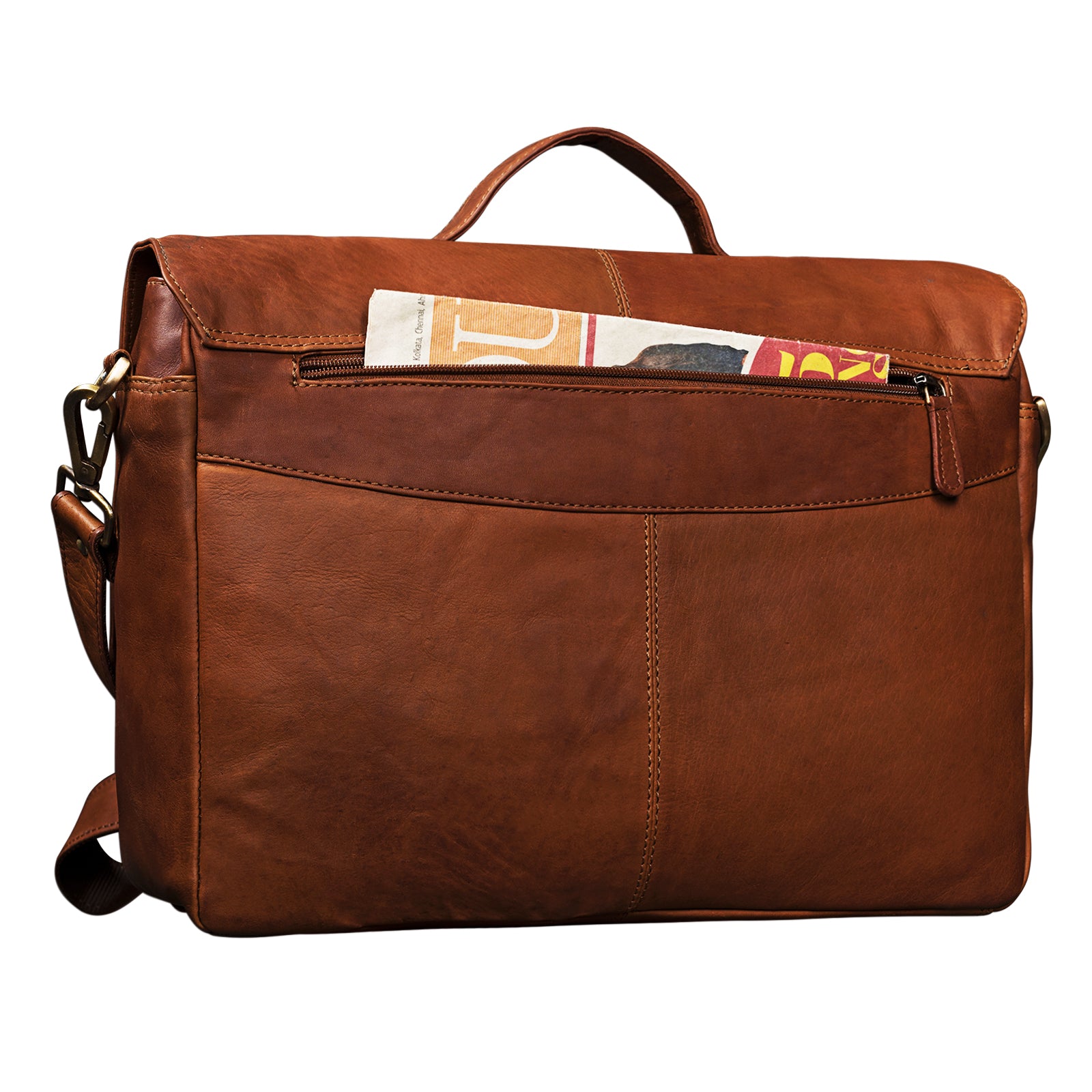 Herren Schultertasche Leder XL
