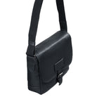 Schwarze Ledertasche Schultertasche für Herren