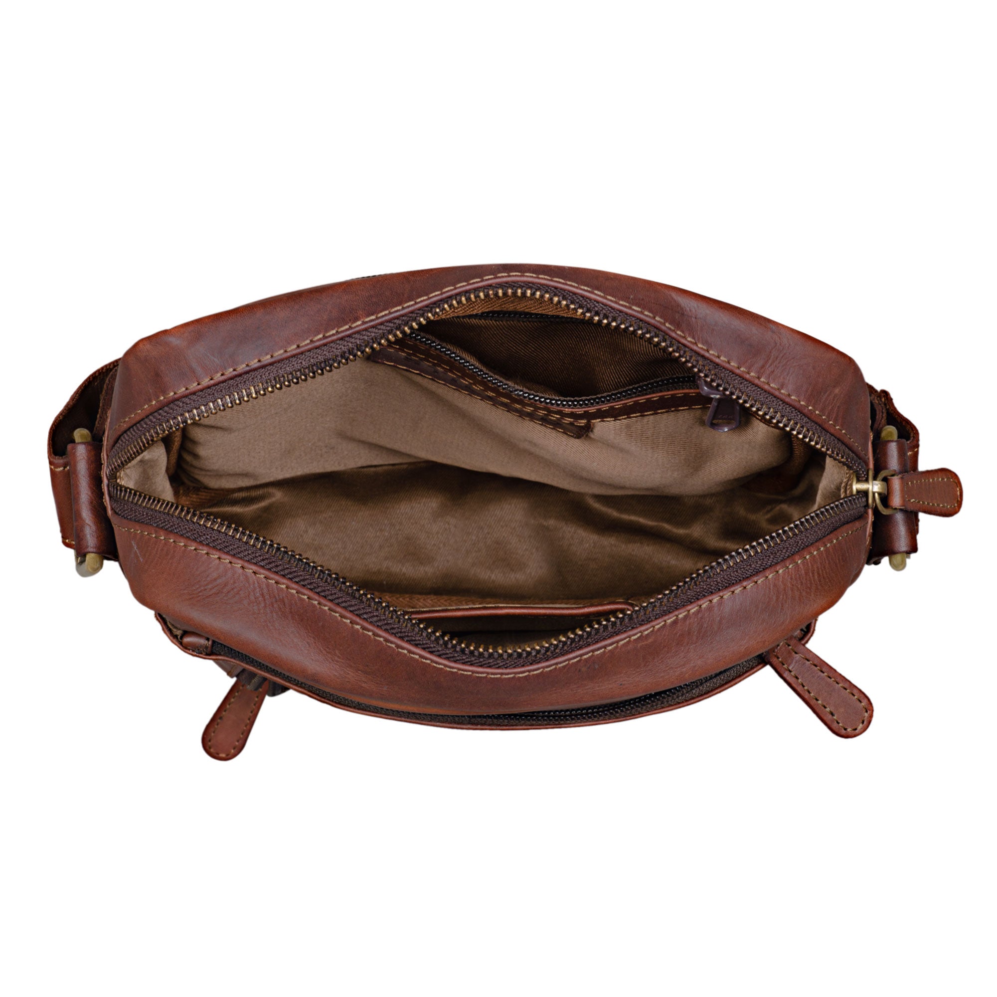 Ledertasche für Herren dunkel-braun
