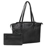 "Livia" Real Leather Shopper Bag for Women 2-Piece Set with Wallet