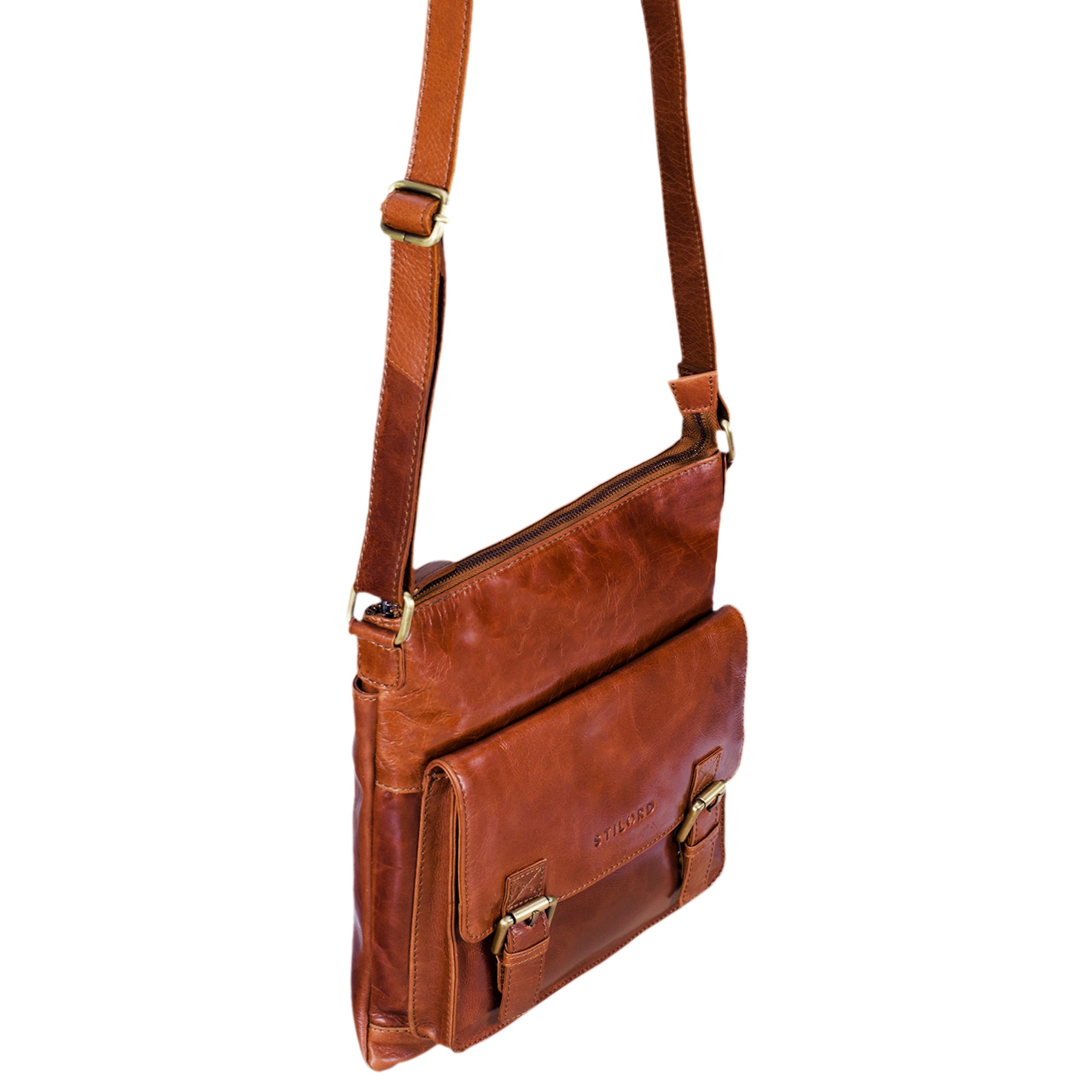 Leder Schultertasche Männer Vintage
