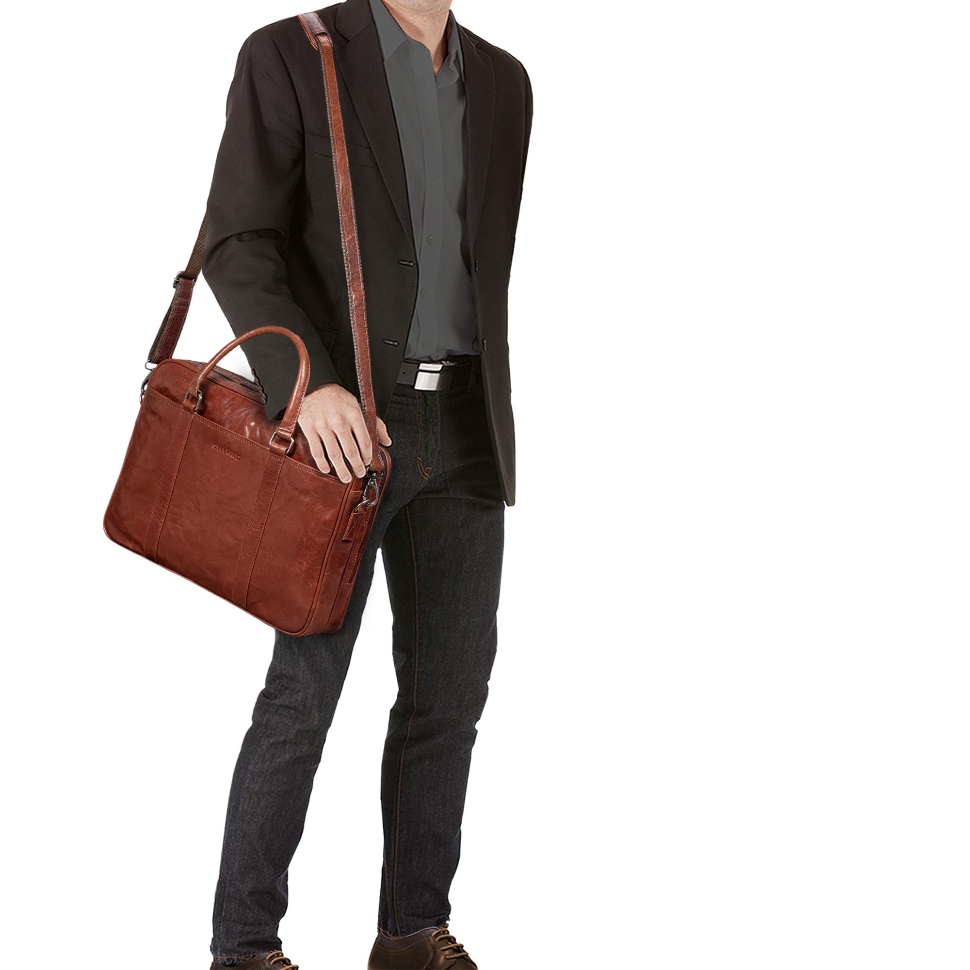 Bürotasche in Vintage braun